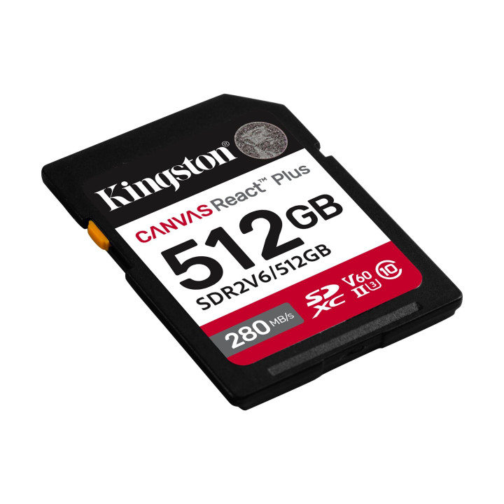 SD карта Kingston Canvas React Plus, 512GB SDHC UHS-II V60 - SDR2V6/512GB - 2