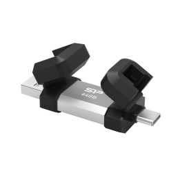 USB памет Silicon Power Mobile C51, 64GB, двоен конектор USB-A и USB-C - SP064GBUC3C51V1S - 1