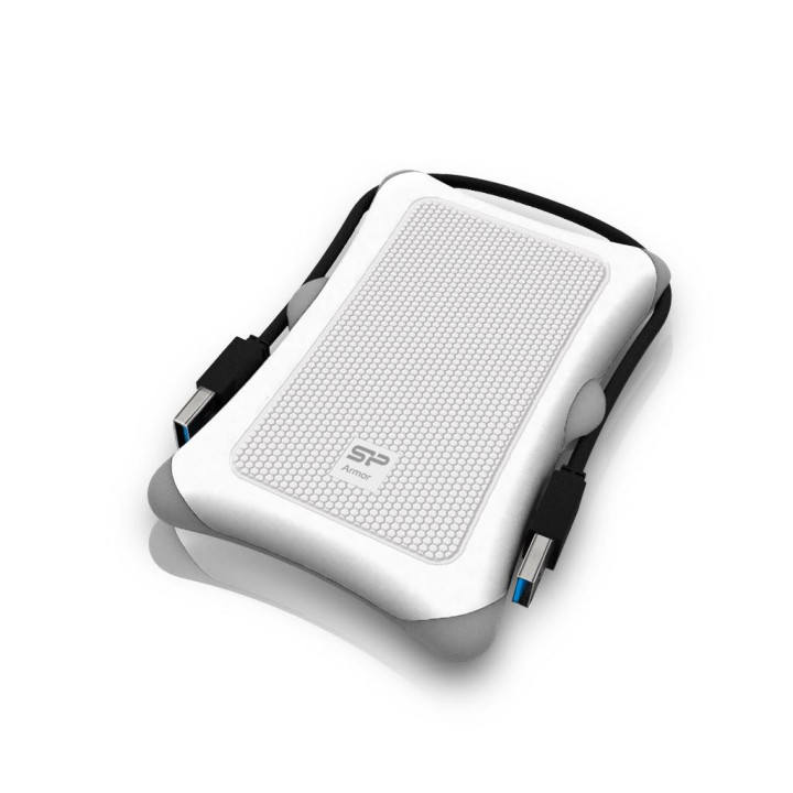 Удароустойчив кейс за диск Silicon Power Armor A30, 2.5" SATA, USB 3.0 - SP000HSPHDA30S3W - 2