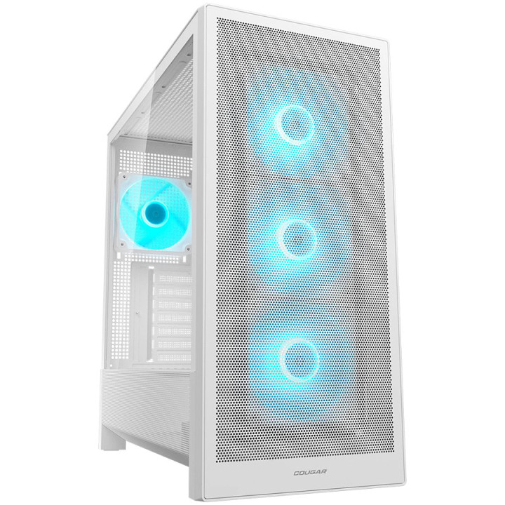 Кутия за компютър COUGAR GAMING MX230 RGB, Midi Tower, Бял, RGB контрол, 4x 120mm aRGB вентилатора - CGR-2PC8W-RGB - 1