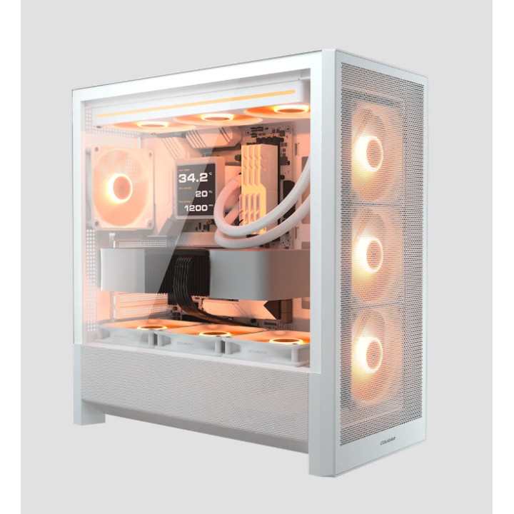 Кутия за компютър COUGAR GAMING MX230 RGB, Midi Tower, Бял, RGB контрол, 4x 120mm aRGB вентилатора - CGR-2PC8W-RGB - 5