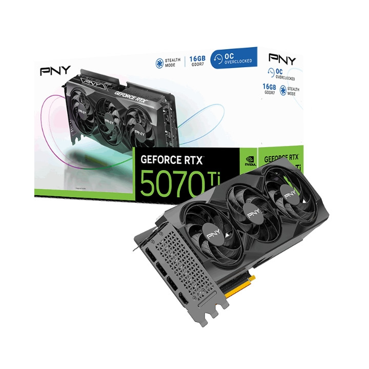 Видео карта PNY GeForce RTX 5070 Ti, 16GB GDDR7 256-bit - VCG5070T16TFXPB1-O - 1