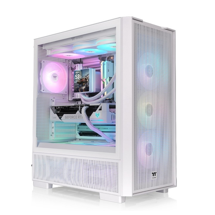 Кутия за компютър Thermaltake S380 TG ARGB Snow, Middle Tower, ATX/mATX/ITX - CA-11K-00M6WN-00 - 2