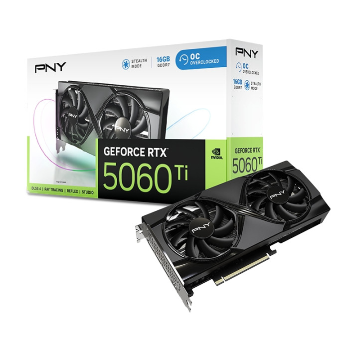 Видео карта PNY GeForce RTX 5060 Ti, 16GB GDDR7 OC - VCG5060T16DFXPB1-O - 1