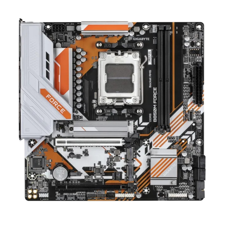 Дънна платка Gigabyte B850M Force WF6E, AMD AM5 Ryzen, DDR5, 2 DIMM слота, mATX - 2