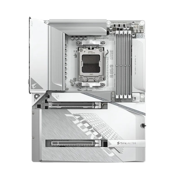 Дънна платка Gigabyte B850 AORUS STEALTH ICE, AMD AM5, WiFi 7, DDR5, 4x M.2 - B850 A STEALTH ICE - 2