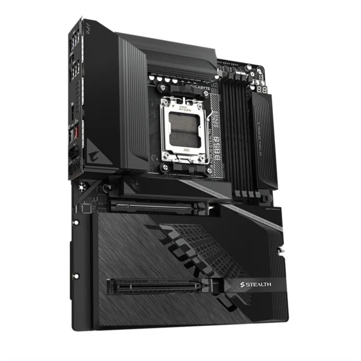 Дънна платка Gigabyte B850 AORUS STEALTH, AMD AM5 Ryzen, DDR5, Wi-Fi 7, 4 DIMM слота, ATX - B850 A STEALTH - 3