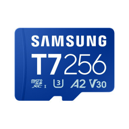 SD карта SAMSUNG T7, 256GB MicroSDXC U3 V30 A2 170MB/s - WW - 1
