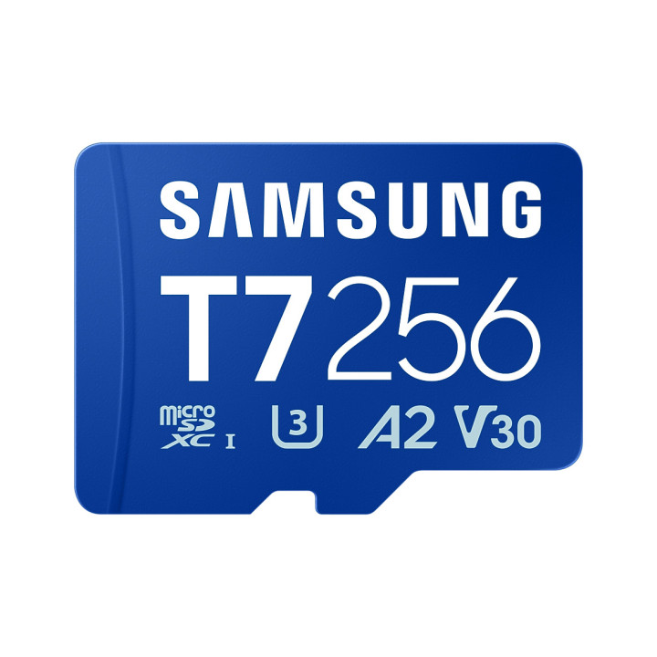 SD карта SAMSUNG T7, 256GB MicroSDXC U3 V30 A2 170MB/s - WW - 1