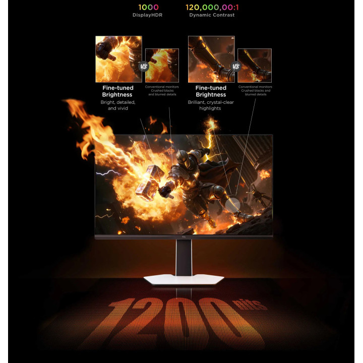Монитор TCL 27C2A, 27" QD-Mini LED 4K 160Hz, 1196 Dimming Zone, 1200nits - 2