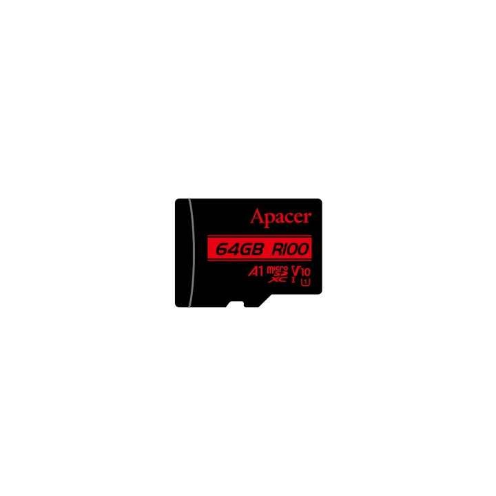 SD карта Apacer, 64GB microSDXC UHS-I U1 V10 A1 - AP64GMCSX10UB-R - 2
