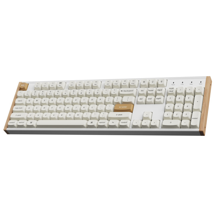  Геймърска безжична механична клавиатура Keychron K10 HE Magnetic Switch - White Special Edition - K10H-Q1 - 3