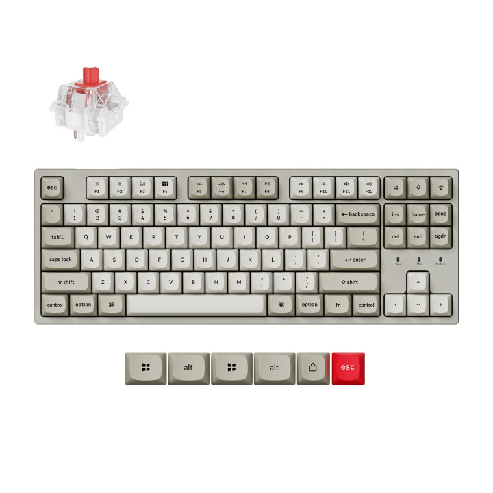 Геймърска безжична механична клавиатура Keychron K10 HE Magnetic Switch, Standard Edition - C1PX-M1 - 1