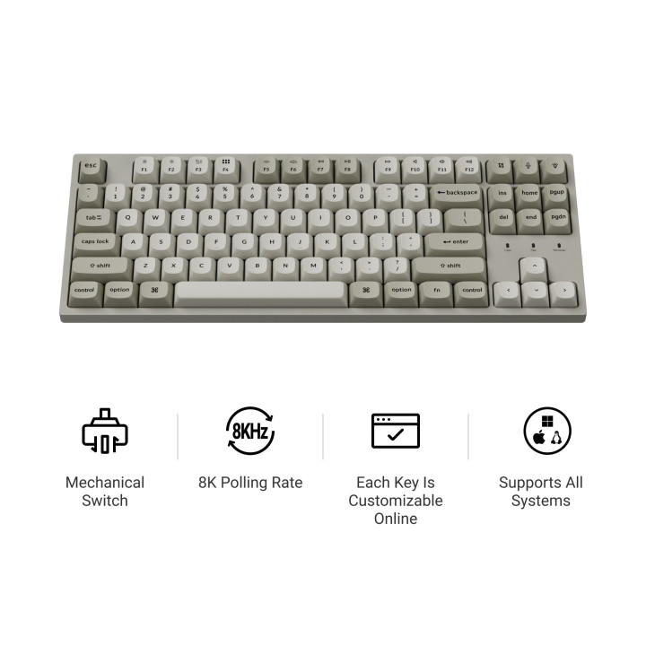 Геймърска безжична механична клавиатура Keychron K10 HE Magnetic Switch, Standard Edition - C1PX-M1 - 7