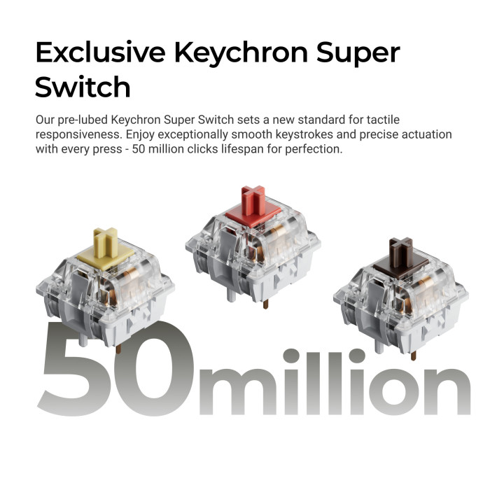 Геймърска механична клавиатура Keychron C2 Pro 8K QMK - Super Brown Switch, Full Size - C2PX-M3 - 6