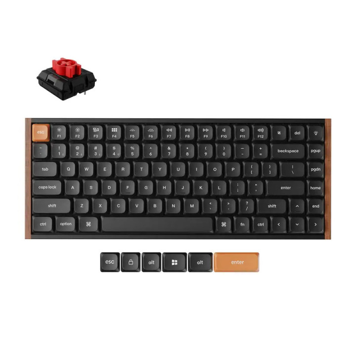 Безжчина механична клавиатура Keychron K3 MAX SE Black QMK/VIA - Milk POM Red Switch - K3M-F1 - 1