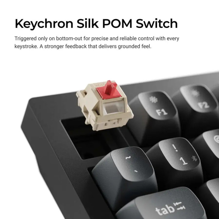 Безжична геймърска механичка клавиатура Keychron V1 Ultra 8K - Silk POM Switch Brown - V1U-D3 - 4