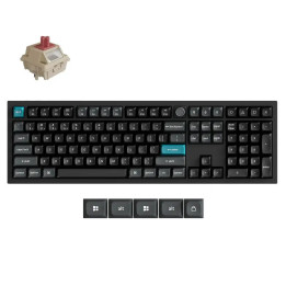 Безжична геймърска механичка клавиатура Keychron Q6 Ultra 8K Black - Silk POM Switch Red - Q6U-M1 - 1