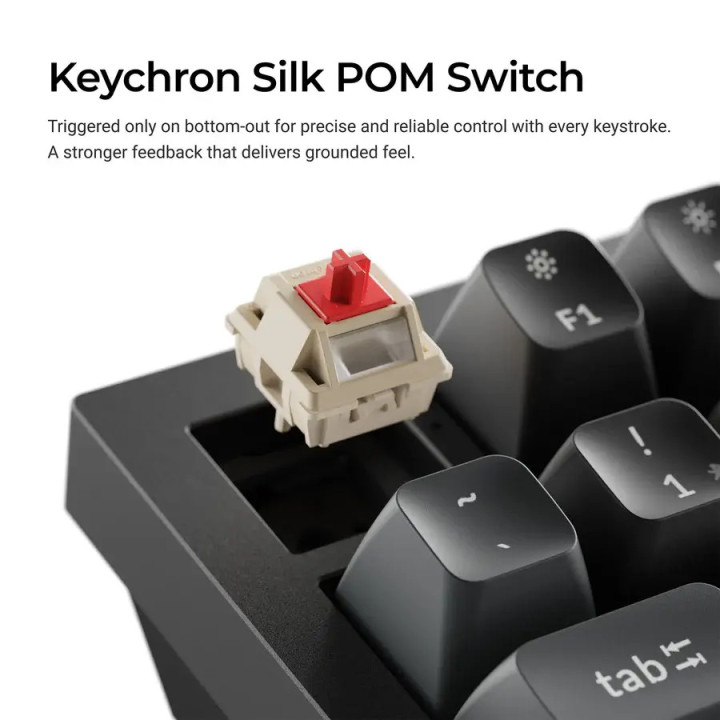 Безжична геймърска механичка клавиатура Keychron Q6 Ultra 8K Black - Silk POM Switch Banana - Q6U-M4 - 3