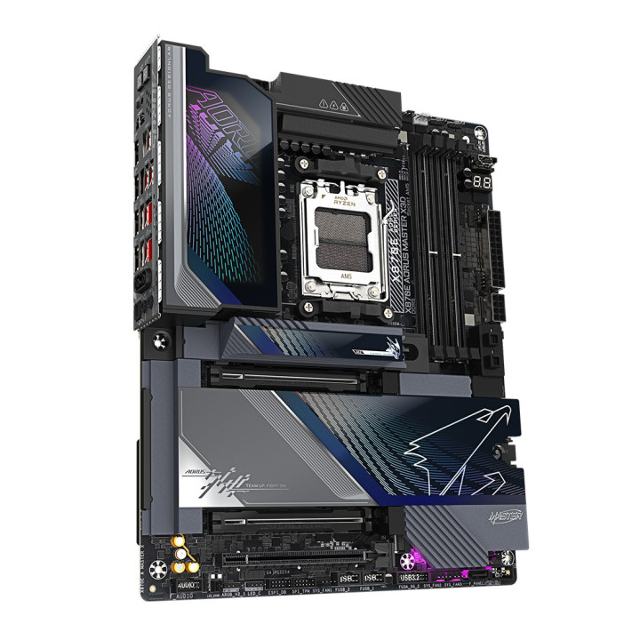 Дънна платка Gigabyte X870E AORUS MASTER X3D, AMD AM5 Ryzen, DDR5, 4 DIMM, PCIe 5.0 - X870E A MASTER X - 8