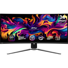 Монитор MSI MPG 341CQPX, 34" Curved 1800R QD-OLED 3440x1440 240Hz - 9S6-3DD04T-035 - 1