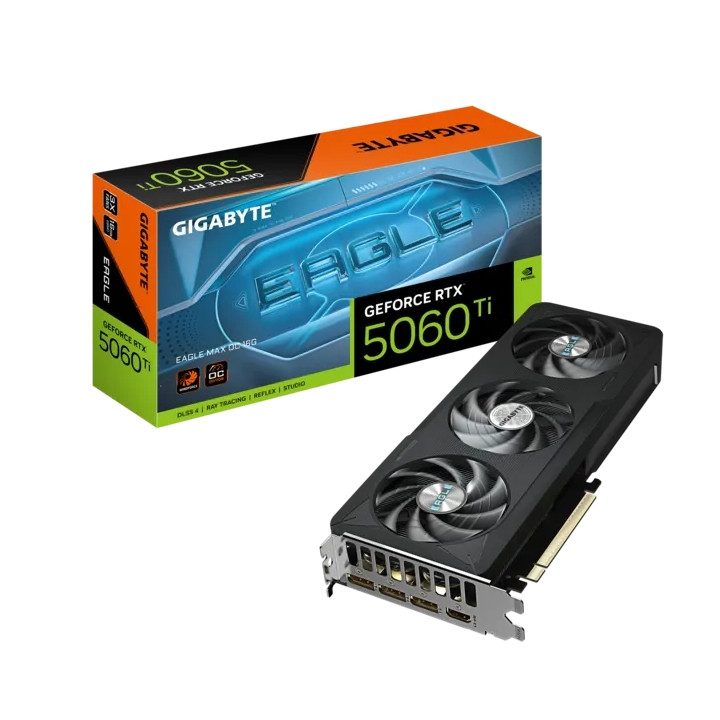Видео карта Gigabyte GeForce RTX 5060 Ti EAGLE MAX OC 16G GDDR7 - GV-N506TEAGLEMAX OC-16GD - 1