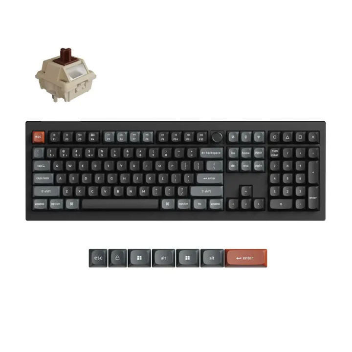 Безжична механичка клавиатура Keychron V6 Ultra 8K - Silk POM Switch Brown - V6U-D3 - 1