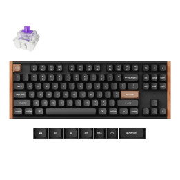  Bluetooth геймърска Механична клавиатура Keychron K8 HE Magnetic Switch, Black Special Edition - K8H-F1 - 1
