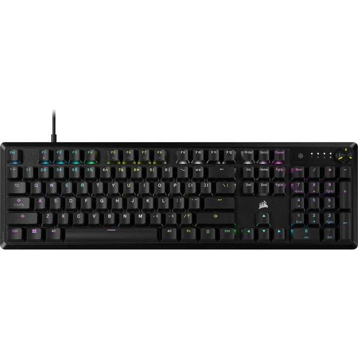Геймърска механична клавиатура CORSAIR K70 Core RGB Corsair MLX Red Switch, Black - CH-910971E-NA - 1