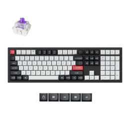 Безжична механичка клавиатура Keychron Q6 HE QMK Gateron Double-Rail Magnetic Switch, Carbon Black- Q6H-M1 - 1