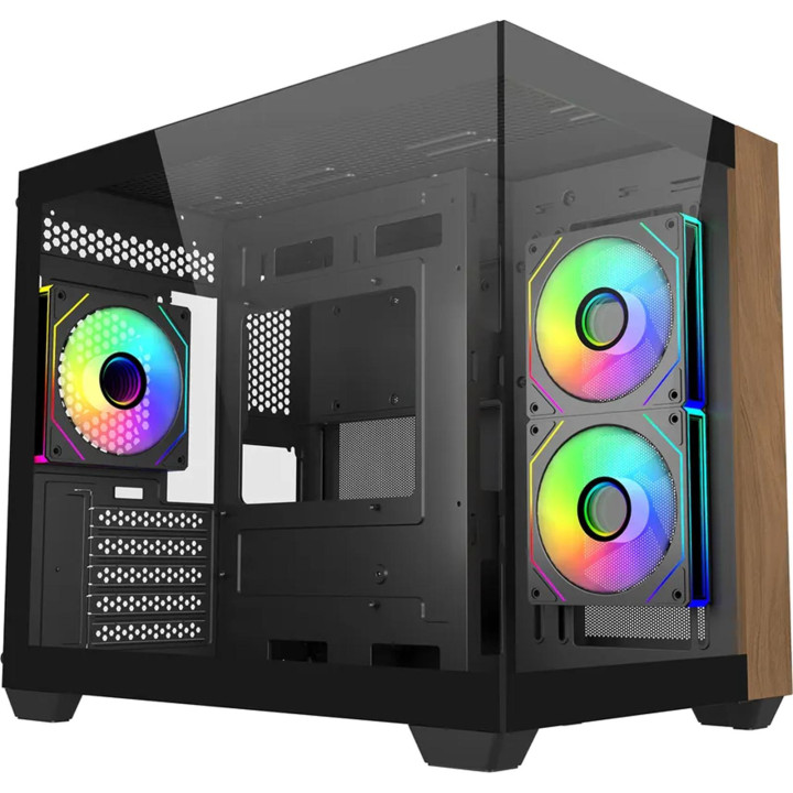 Кутия за компютър Cooler Master Elite 481, Mini Tower, Micro ATX/Mini ITX, с 3 ARGB PWM вентилатора - E481-KHNN-S00 - 1