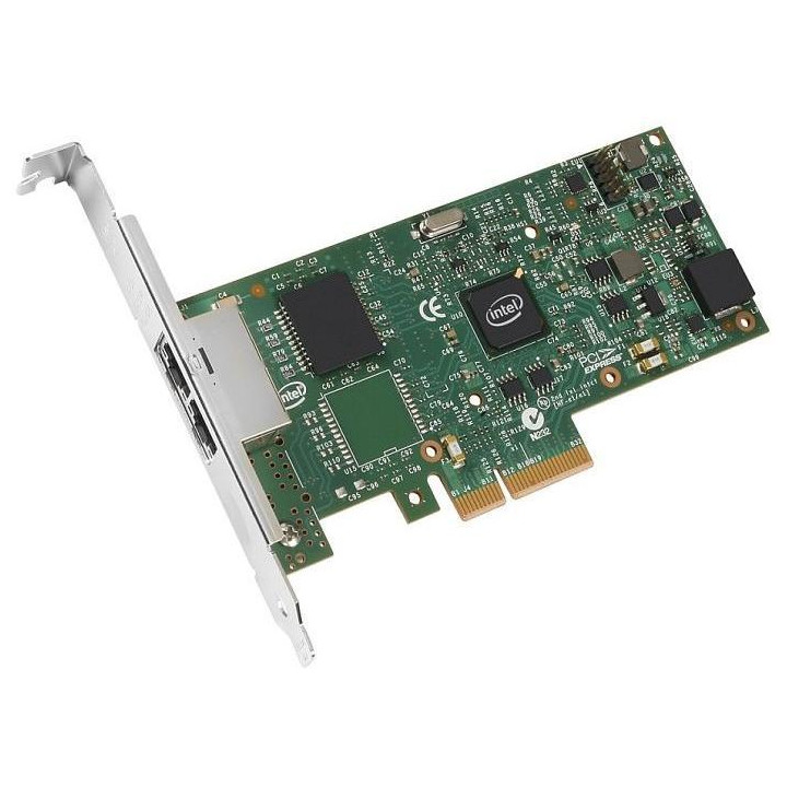 Мрежова карта Intel I350-T2V2, 2x Gigabit RJ-45, PCI интерфейс, 10/100/1000 MB/s - I350T2V2BLK-C - 2