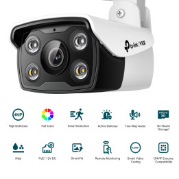 Външна мрежова камера TP-Link VIGI C340, 4MP, 2.8mm, булет, пълноцветна - VIGI C340(2.8mm) - 1
