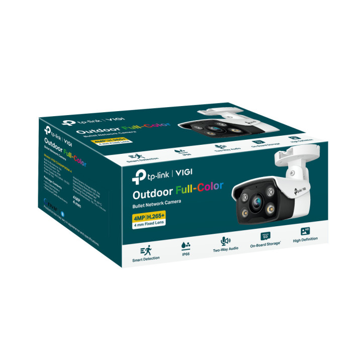 Външна мрежова камера TP-Link VIGI C340, 4MP, 2.8mm, булет, пълноцветна - VIGI C340(2.8mm) - 2