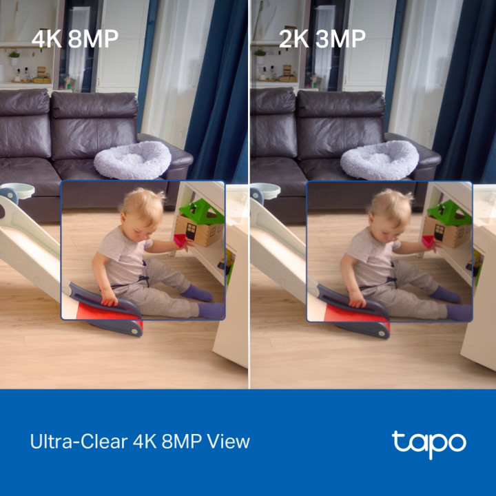 Домашна Wi-Fi охранителна камера TP-Link Tapo C250, 8MP, AI Detection, Pan/Tilt - Tapo C250 - 3