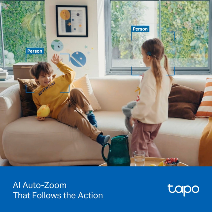 Домашна Wi-Fi охранителна камера TP-Link Tapo C250, 8MP, AI Detection, Pan/Tilt - Tapo C250 - 4