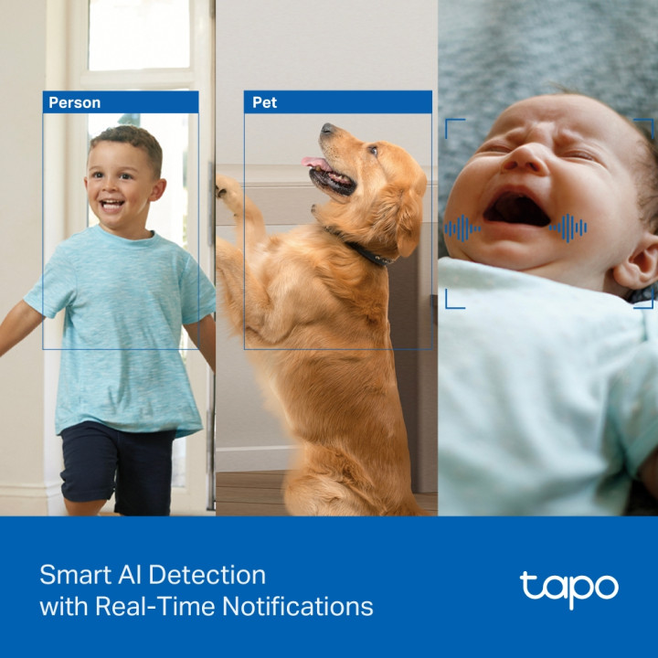 Домашна Wi-Fi охранителна камера TP-Link Tapo C250, 8MP, AI Detection, Pan/Tilt - Tapo C250 - 5