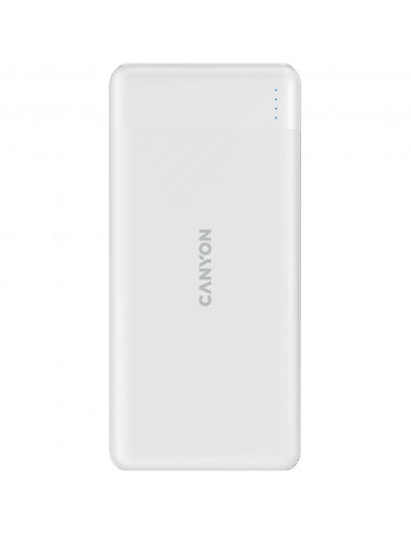 Външна батерия Canyon PB-109 Power bank 10000mAh Li-poly battery, White - CNE-CPB1009W