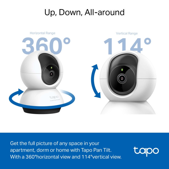 Wi-Fi камера за наблюдение TP-Link Tapo C220, 2.4 GHz, F/2.4 4mm, 15fps, вътрешен монтаж - 4
