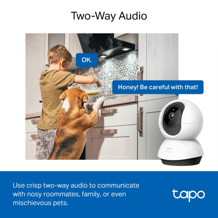 Wi-Fi камера за наблюдение TP-Link Tapo C220, 2.4 GHz, F/2.4 4mm, 15fps, вътрешен монтаж - 7