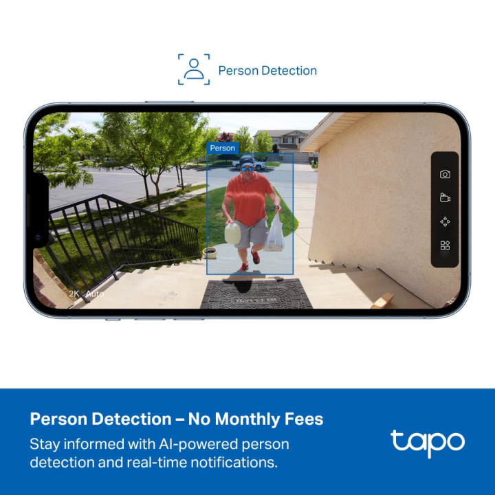 Интелигентна безжична охранителна камера TP-Link Tapo C400 KIT, 1080P 2MP, Слънчев панел, IP65 - 6