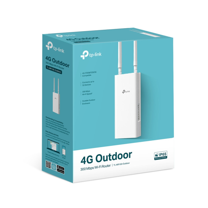 Външен Wi-Fi рутер TP-Link TL-MR100-Outdoor, 300 Mbps, IEEE 802.11n 2.4GHz - 10