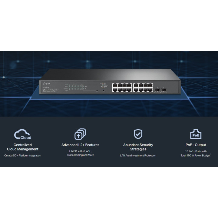 Управляем комутатор TP-Link JetStream TL-SG2218P, 18 портов гигабитен, 16× PoE+, 36 Gbps - 2