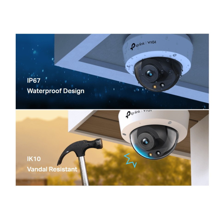 Мрежова камера TP-Link VIGI C230, 3MP пълноцветна куполна, 2.8mm - VIGI C230(2.8mm) - 8