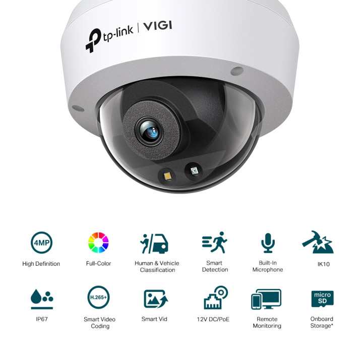Мрежова камера TP-LINK VIGI C240, 4MP, 2.8mm, жична - VIGI C240(2.8mm) - 1