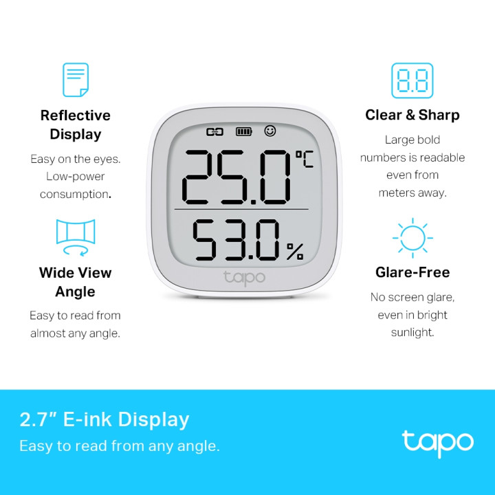 Монитор за температура и влажност TP-Link Tapo T315 - 2