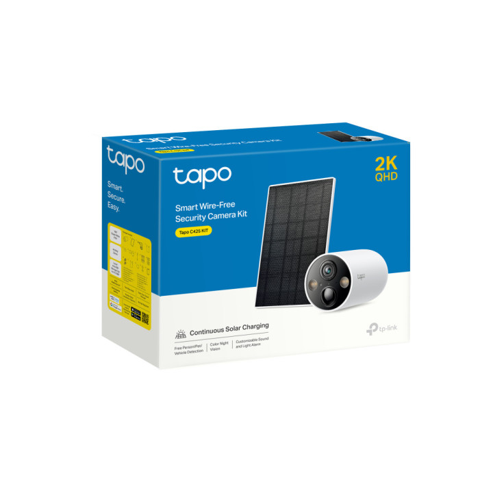 Безжична охранителна камера TP-Link Tapo C425 KIT, 2K QHD, слънчев панел - 11