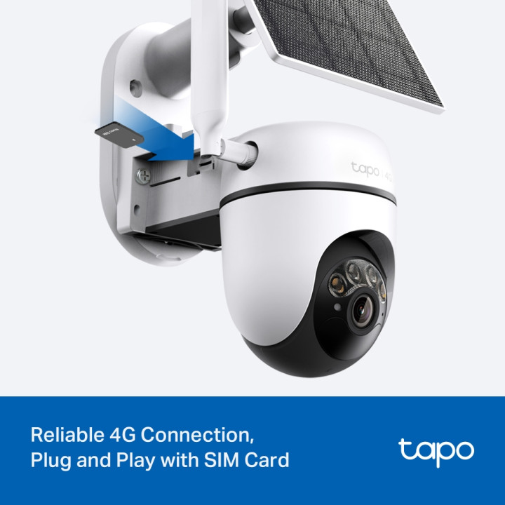 Охранителна камера TP-LINK Tapo C615G KIT, 3MP, Pan/Tilt, 4G LTE, Color Night Vision, 2-Way Audio - 3