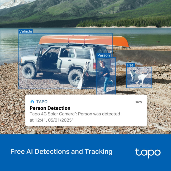 Охранителна камера TP-LINK Tapo C615G KIT, 3MP, Pan/Tilt, 4G LTE, Color Night Vision, 2-Way Audio - 8