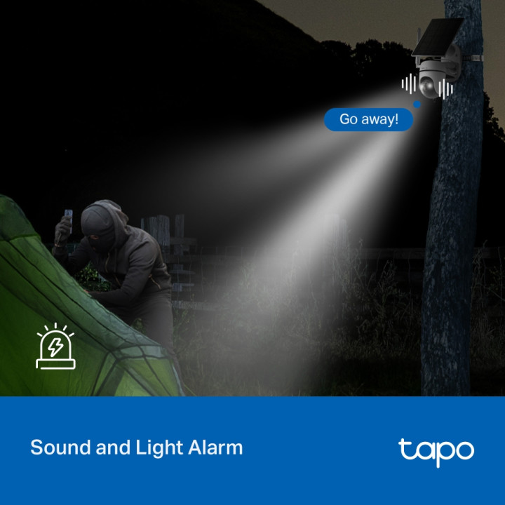 Охранителна камера TP-LINK Tapo C615G KIT, 3MP, Pan/Tilt, 4G LTE, Color Night Vision, 2-Way Audio - 9